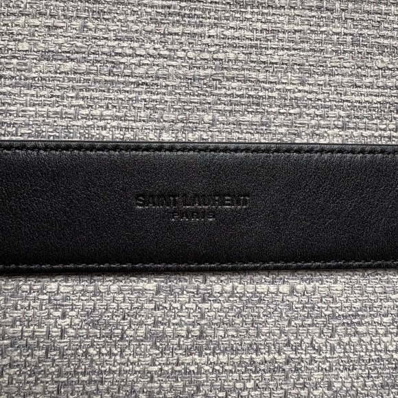 SAINT LAURENT CASSANDRE VADIM BELT IN BLACK SMOOTH LEATHER main image 10
